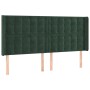 Kopfteil mit dunkelgrünen Samtohren 203x16x118/128cm von , Kopf- und Fußteile - Ref: Foro24-3120083, Preis: 154,86 €, Rabatt: %