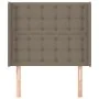 Cabecero con orejas de tela gris taupe 103x16x118/128 cm de , Cabeceros y pies de cama - Ref: Foro24-3120008, Precio: 83,72 €...