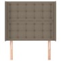 Kopfteil mit Ohren aus taupegrauem Stoff, 103 x 16 x 118/128 cm von , Kopf- und Fußteile - Ref: Foro24-3120008, Preis: 86,25 ...