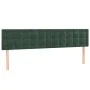 Cabecero con LED de terciopelo verde oscuro 200x5x78/88 cm de , Cabeceros y pies de cama - Ref: Foro24-3122115, Precio: 78,25...