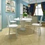 Esszimmerstühle 4 Einheiten aus massivem weißem Kautschukholz von vidaXL, Essstühle - Ref: Foro24-242027, Preis: 262,95 €, Ra...