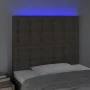 Headboard with LED lights taupe gray fabric 100x5x118/128 cm by , Headboards and footboards - Ref: Foro24-3122852, Price: 87,...