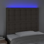 Kopfteil mit LED-Leuchten, taupegrauer Stoff, 100 x 5 x 118/128 cm von , Kopf- und Fußteile - Ref: Foro24-3122852, Preis: 84,...
