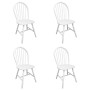 Sillas de comedor 4 unidades madera maciza de caucho blanco de vidaXL, Sillas de comedor - Ref: Foro24-242027, Precio: 271,43...