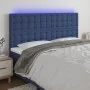 Kopfteil mit LED-Lichtern aus blauem Stoff, 200 x 5 x 118/128 cm von , Kopf- und Fußteile - Ref: Foro24-3122886, Preis: 123,4...