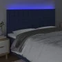 Headboard with LED lights blue fabric 200x5x118/128 cm by , Headboards and footboards - Ref: Foro24-3122886, Price: 123,46 €,...