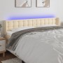 Kopfteil aus cremefarbenem Stoff mit LED 163x16x78/88 cm von , Kopf- und Fußteile - Ref: Foro24-3123681, Preis: 80,82 €, Raba...