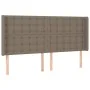 Headboard with LED in taupe gray fabric 163x16x118/128 cm by , Headboards and footboards - Ref: Foro24-3124492, Price: 135,60...