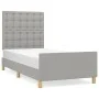 Hellgrauer Stoffbettrahmen mit Kopfteil 80x200 cm von , Betten und Lattenroste - Ref: Foro24-3125333, Preis: 136,95 €, Rabatt: %