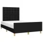 Bed frame with black fabric headboard 120x200 cm by , Beds and slatted bases - Ref: Foro24-3125367, Price: 194,62 €, Discount: %