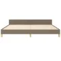 Bed frame with headboard in taupe gray fabric 200x200 cm by , Beds and slatted bases - Ref: Foro24-3125409, Price: 262,78 €, ...