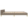 Bed frame with headboard in taupe gray fabric 200x200 cm by , Beds and slatted bases - Ref: Foro24-3125409, Price: 271,74 €, ...