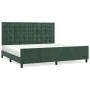Estructura cama con cabecero terciopelo verde oscuro 200x200 cm de , Camas y somieres - Ref: Foro24-3126022, Precio: 259,05 €...