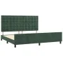 Estructura cama con cabecero terciopelo verde oscuro 200x200 cm de , Camas y somieres - Ref: Foro24-3126022, Precio: 259,05 €...