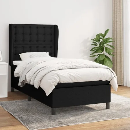 Box spring bed with black fabric mattress 80x200 cm by , Beds and slatted bases - Ref: Foro24-3128239, Price: 318,65 €, Disco...