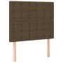 Box spring bed with dark brown fabric mattress 100x200 cm by , Beds and slatted bases - Ref: Foro24-3128264, Price: 387,01 €,...