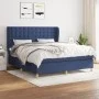 Cama box spring con colchón tela azul 160x200 cm de , Camas y somieres - Ref: Foro24-3128859, Precio: 571,75 €, Descuento: %