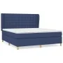 Cama box spring con colchón tela azul 160x200 cm de , Camas y somieres - Ref: Foro24-3128859, Precio: 571,75 €, Descuento: %