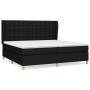 Cama box spring con colchón tela negro 200x200 cm de , Camas y somieres - Ref: Foro24-3128871, Precio: 731,49 €, Descuento: %