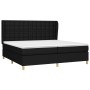 Cama box spring con colchón tela negro 200x200 cm de , Camas y somieres - Ref: Foro24-3128871, Precio: 731,49 €, Descuento: %