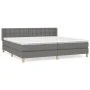 Box spring bed with dark gray fabric mattress 160x200 cm by , Beds and slatted bases - Ref: Foro24-3130602, Price: 515,51 €, ...