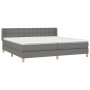 Box spring bed with dark gray fabric mattress 160x200 cm by , Beds and slatted bases - Ref: Foro24-3130602, Price: 531,26 €, ...