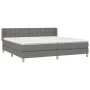Box spring bed with dark gray fabric mattress 160x200 cm by , Beds and slatted bases - Ref: Foro24-3130602, Price: 515,51 €, ...