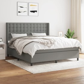 Boxspringbett mit dunkelgrauer Stoffmatratze 160x200 cm von , Betten und Lattenroste - Ref: Foro24-3131762, Preis: 623,48 €, ...