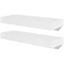 Set of 2 white MDF floating wall shelves for books/DVDs by vidaXL, Shelves and shelves - Ref: Foro24-242182, Price: 31,27 €, ...