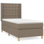 Box spring bed with taupe gray fabric mattress 90x200 cm by , Beds and slatted bases - Ref: Foro24-3132285, Price: 394,35 €, ...