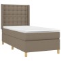 Box spring bed with taupe gray fabric mattress 90x200 cm by , Beds and slatted bases - Ref: Foro24-3132285, Price: 394,35 €, ...