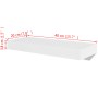 Set of 2 white MDF floating wall shelves for books/DVDs by vidaXL, Shelves and shelves - Ref: Foro24-242182, Price: 29,09 €, ...