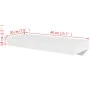 Set of 2 white MDF floating wall shelves for books/DVDs by vidaXL, Shelves and shelves - Ref: Foro24-242182, Price: 31,27 €, ...