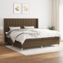 Box spring bed with dark brown fabric mattress 200x200 cm by , Beds and slatted bases - Ref: Foro24-3132340, Price: 692,71 €,...