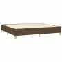 Box spring bed with dark brown fabric mattress 200x200 cm by , Beds and slatted bases - Ref: Foro24-3132340, Price: 694,89 €,...
