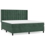 Cama box spring con colchón terciopelo verde oscuro 180x200 cm de , Camas y somieres - Ref: Foro24-3132936, Precio: 654,92 €,...