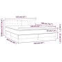 Box spring bed with mattress and LED dark gray fabric 160x200 cm by , Beds and slatted bases - Ref: Foro24-3134046, Price: 50...