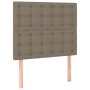Box spring bed with mattress and taupe gray LED lights 80x200 cm by , Beds and slatted bases - Ref: Foro24-3135153, Price: 35...