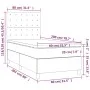 Box spring bed with mattress and taupe gray LED lights 80x200 cm by , Beds and slatted bases - Ref: Foro24-3135153, Price: 35...
