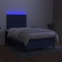 Cama box spring con colchón y LED tela azul 120x200 cm de , Camas y somieres - Ref: Foro24-3135187, Precio: 442,84 €, Descuen...