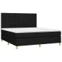Cama box spring colchón y luces LED tela negro 160x200 cm de , Camas y somieres - Ref: Foro24-3135767, Precio: 602,41 €, Desc...
