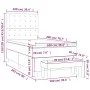 Box spring bed with black fabric mattress 100x200 cm by , Beds and slatted bases - Ref: Foro24-3136895, Price: 377,75 €, Disc...