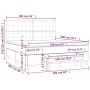Box spring bed with light gray fabric mattress 160x200 cm by , Beds and slatted bases - Ref: Foro24-3136925, Price: 614,95 €,...