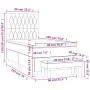 Box spring bed with cream fabric mattress 90x190 cm by , Beds and slatted bases - Ref: Foro24-3137362, Price: 384,14 €, Disco...