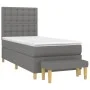 Box spring bed with dark gray fabric mattress 80x200 cm by , Beds and slatted bases - Ref: Foro24-3137430, Price: 376,47 €, D...