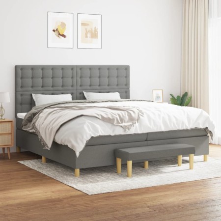 Boxspringbett mit dunkelgrauer Stoffmatratze 200x200 cm von , Betten und Lattenroste - Ref: Foro24-3137502, Preis: 733,21 €, ...