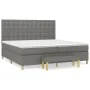 Box spring bed with dark gray fabric mattress 200x200 cm by , Beds and slatted bases - Ref: Foro24-3137502, Price: 733,50 €, ...