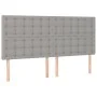 Box spring bed with light gray fabric mattress 160x200 cm by , Beds and slatted bases - Ref: Foro24-3137485, Price: 593,20 €,...