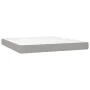 Box spring bed with light gray fabric mattress 160x200 cm by , Beds and slatted bases - Ref: Foro24-3137485, Price: 593,20 €,...