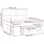 Box spring bed with light gray fabric mattress 160x200 cm by , Beds and slatted bases - Ref: Foro24-3137485, Price: 593,20 €,...